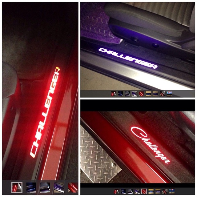 Illuminated Door Sill Inserts 08-14 Dodge Challenger